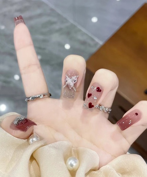 Lace Ladies（レースレディース）の「バラエティ ハート リボン ネイルチップ セット（ネイルシール/ネイルチップ・レディース・B/A/D/E/F/G/C・FREE）」の11枚目の写真