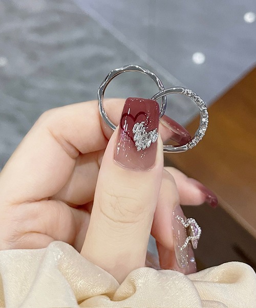 Lace Ladies（レースレディース）の「バラエティ ハート リボン ネイルチップ セット（ネイルシール/ネイルチップ・レディース・B/A/D/E/F/G/C・FREE）」の12枚目の写真