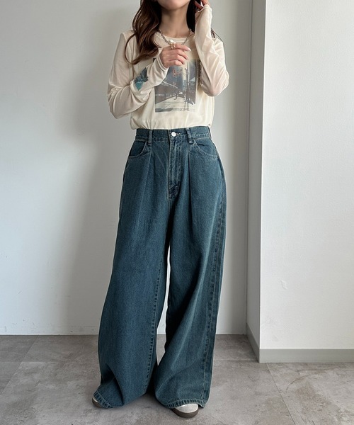 apres jour mignon(アプレジュールミニョン)の「シアープリントTシャツ【ZOZOTOWN限定アイテム】(Tシャツ/カットソー・レディース・オフホワイト/グレー/アイボリー・フリー/X-LARGE)」の17枚目の写真