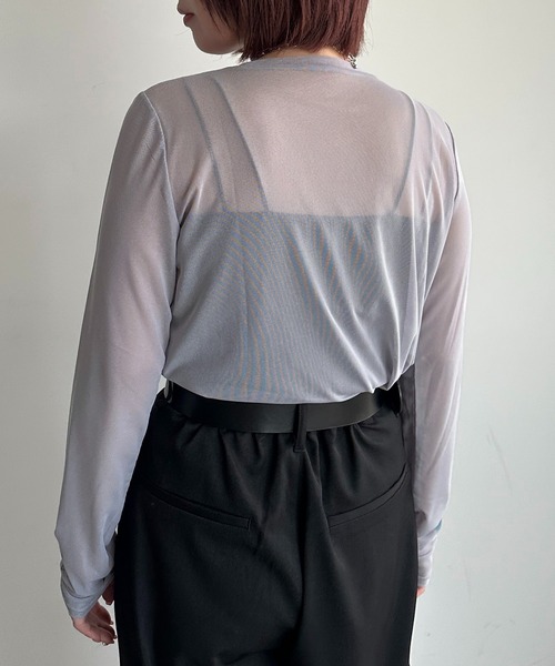 apres jour mignon(アプレジュールミニョン)の「シアープリントTシャツ【ZOZOTOWN限定アイテム】(Tシャツ/カットソー・レディース・オフホワイト/グレー/アイボリー・フリー/X-LARGE)」の22枚目の写真