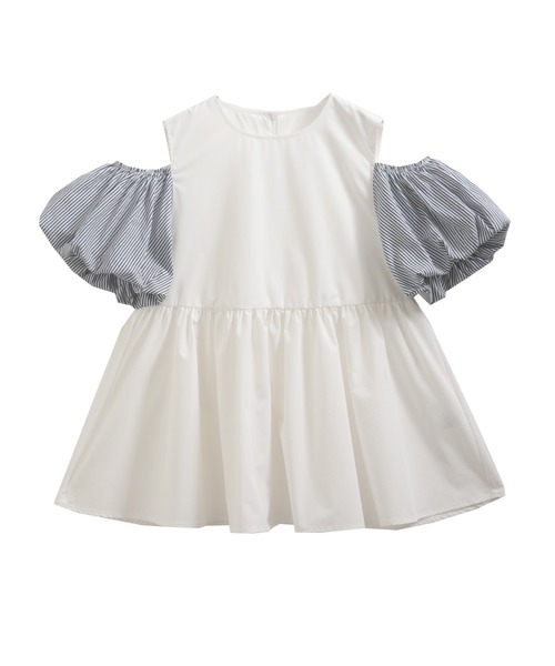 Fit more(フィットモア)の「ボーダーオープンショルダーペプラムトップス(その他トップス・レディース・ブラック/ホワイト・FREE)」の17枚目の写真