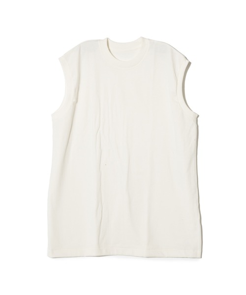 HANES(ヘインズ)の「【Hanes/ヘインズ】HM3-B201 ”SHIRO” SLEEVE LESS T-SHIRTS/ SHIRO ノースリーブTシャツ(Tシャツ/カットソー・メンズ・ホワイト・S/M/L/XL)」の1枚目の写真