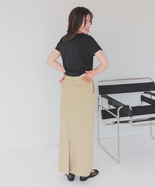 titivate（ティティベイト）の「汗染み防止コンパクトTシャツ（Tシャツ/カットソー・レディース・ホワイト系その他/ホワイト/チャコール/ブラック/ブルーグレー/ライトピンク/グレー/グレイッシュベージュ/ブラウン/ライトイエロー・S/M/L）」の14枚目の写真