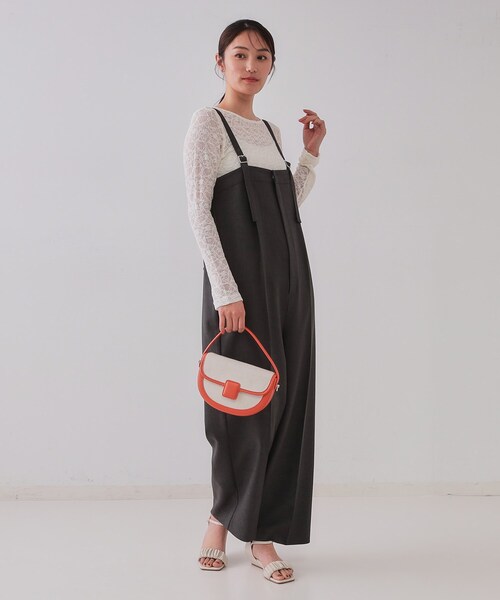 OPAQUE.CLIP(オペークドットクリップ)の「◆シアーレーストップス【洗濯機洗い可】(Tシャツ/カットソー・レディース・ブラック/オフホワイト/ダークグレー・38/40/42)」の5枚目の写真