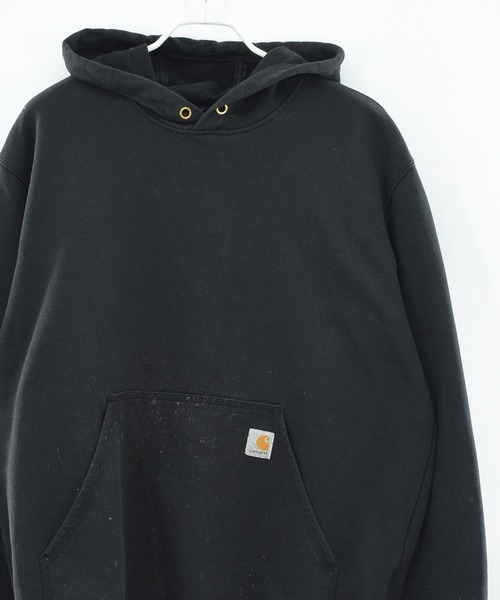 Carhartt(カーハート)の「【ヴィンテージ古着】Carhartt ロゴプリント プルオーバーパーカー(パーカー・メンズ・ブラック・LARGE)」の1枚目の写真