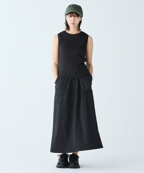 タンクトップ ノースリーブ UVカット クールマックスリブニットタンクトップ レディース LACOSTE タンクトップ ノースリーブ UVカット クールマックス