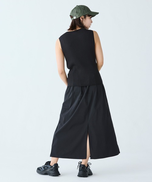 タンクトップ ノースリーブ UVカット クールマックスリブニットタンクトップ レディース LACOSTE タンクトップ ノースリーブ UVカット クールマックス