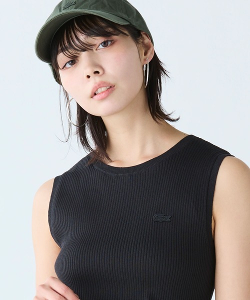 LACOSTE(ラコステ)の「UVカット クールマックスリブニットタンクトップ(タンクトップ・レディース・ホワイト/グリーン/ブラック・40/38/36/34)」の18枚目の写真