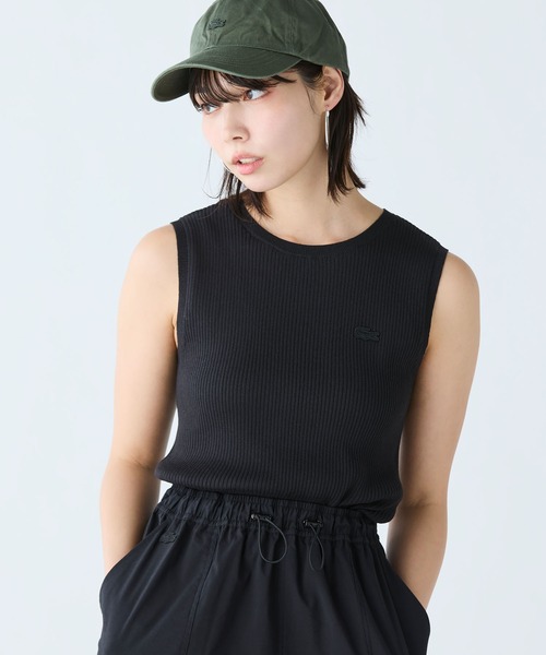 LACOSTE(ラコステ)の「UVカット クールマックスリブニットタンクトップ(タンクトップ・レディース・ホワイト/グリーン/ブラック・40/38/36/34)」の20枚目の写真