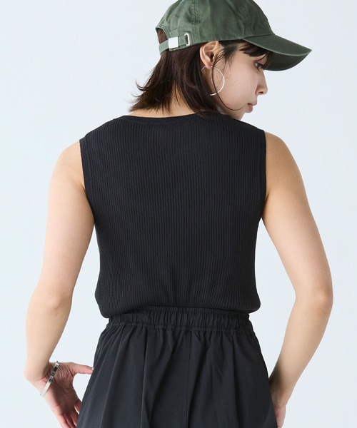 LACOSTE / ラコステ UVカット クールマックスリブニットタンクトップ LACOSTE｜UVカット クールマックスリブニットタンクトップ