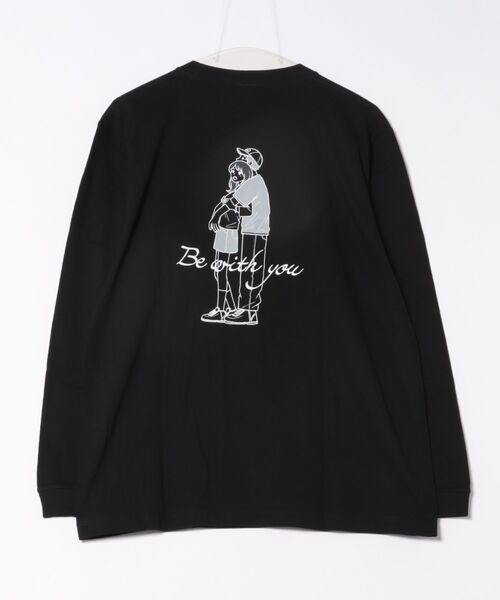MODISH GAZE（モディシュガゼ）の「【MODISH GAZE】カップルイラストロンＴ　Be with you（Tシャツ/カットソー・レディース・ホワイト/ブラック/ホワイト系その他・MEDIUM）」の7枚目の写真