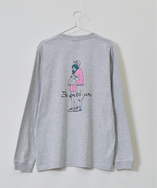 MODISH GAZE（モディシュガゼ）の「【MODISH GAZE】カップルイラストロンＴ　Be with you（Tシャツ/カットソー・レディース・ホワイト/ブラック/ホワイト系その他・MEDIUM）」の21枚目の写真