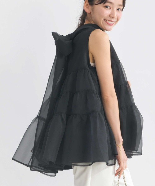 PICCIN PERLA（ピッチンペルラ）の「ティンカーブラウス（シャツ/ブラウス・レディース・オフホワイト/ブラック・M）」の2枚目の写真