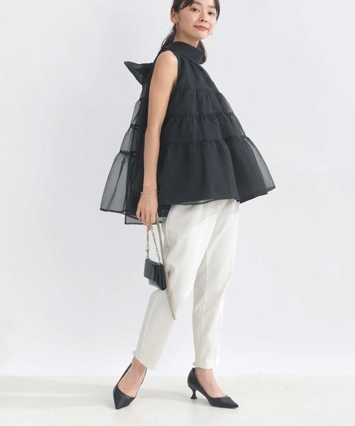 PICCIN PERLA（ピッチンペルラ）の「ティンカーブラウス（シャツ/ブラウス・レディース・オフホワイト/ブラック・M）」の9枚目の写真