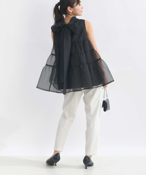 PICCIN PERLA（ピッチンペルラ）の「ティンカーブラウス（シャツ/ブラウス・レディース・オフホワイト/ブラック・M）」の8枚目の写真