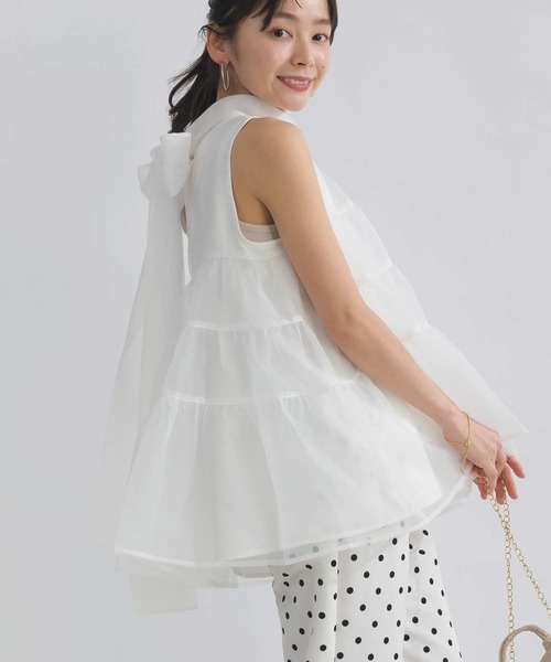 PICCIN PERLA（ピッチンペルラ）の「ティンカーブラウス（シャツ/ブラウス・レディース・オフホワイト/ブラック・M）」の19枚目の写真