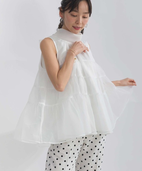 PICCIN PERLA（ピッチンペルラ）の「ティンカーブラウス（シャツ/ブラウス・レディース・オフホワイト/ブラック・M）」の18枚目の写真