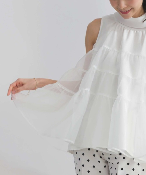 PICCIN PERLA（ピッチンペルラ）の「ティンカーブラウス（シャツ/ブラウス・レディース・オフホワイト/ブラック・M）」の17枚目の写真