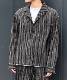 【SEEALL / シーオール】OPEN COLLAR SHIRTS MIX SAU53/ SH386/ I-003