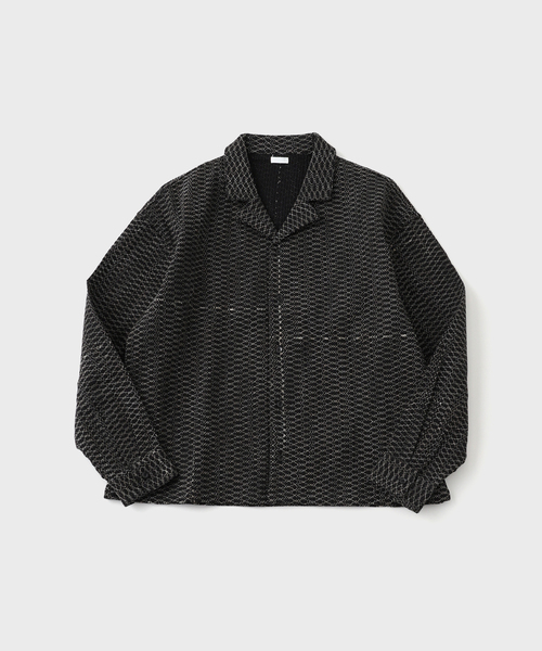 SEEALL / シーオール】OPEN COLLAR SHIRTS MIX SAU53/ SH386/ I