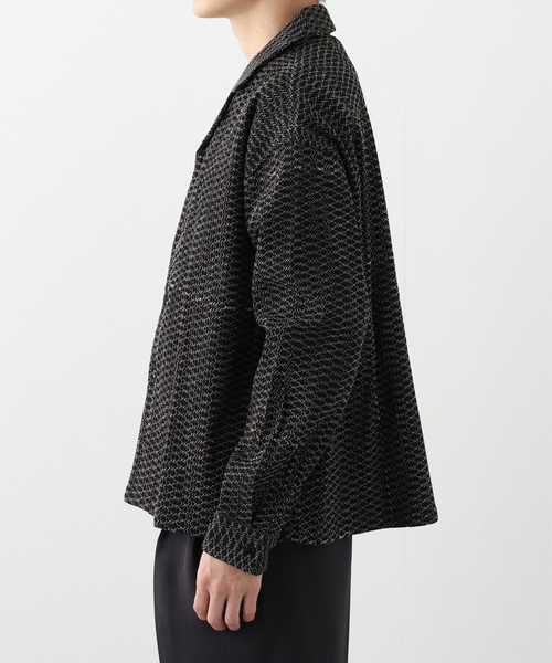 SEEALL（シーオール）の「【SEEALL / シーオール】OPEN COLLAR SHIRTS MIX SAU53/ SH386/ I-003（シャツ/ブラウス・メンズ・ブラック系その他・46/48）」の10枚目の写真