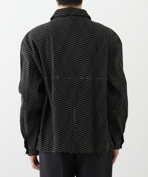 SEEALL（シーオール）の「【SEEALL / シーオール】OPEN COLLAR SHIRTS MIX SAU53/ SH386/ I-003（シャツ/ブラウス・メンズ・ブラック系その他・46/48）」の11枚目の写真