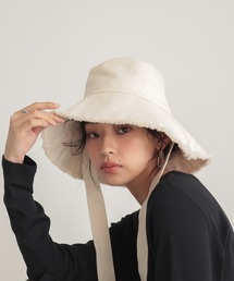 for/c（フォーシー）の「リボン付きデニムバケットハット【サスティナブル】（ハット）」