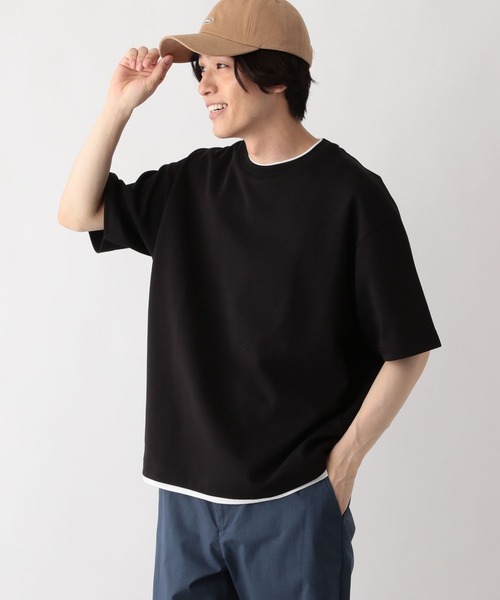 GLOBAL WORK(グローバルワーク)の「ライトクッションクール/レイヤー/半袖/288085(スウェット・メンズ・グリーン/ネイビー/チャコールグレー/グレー/グレイッシュベージュ/パープル/ブラック・XX-LARGE/MEDIUM/SMALL/X-LARGE/LARGE/3XL/X-SMALL)」の2枚目の写真