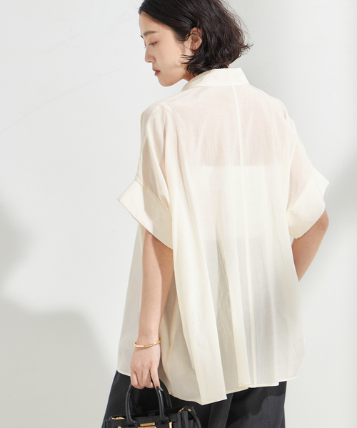 journal standard L'essage（ジャーナルスタンダードレサージュ）の「ライトローンドルマンシャツ（シャツ/ブラウス・レディース・ブルー系その他/アイボリー/ブラック/ブラウン・FREE）」の16枚目の写真
