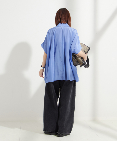 journal standard L'essage（ジャーナルスタンダードレサージュ）の「ライトローンドルマンシャツ（シャツ/ブラウス・レディース・ブルー系その他/アイボリー/ブラック/ブラウン・FREE）」の18枚目の写真