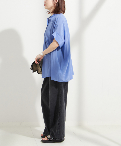 journal standard L'essage（ジャーナルスタンダードレサージュ）の「ライトローンドルマンシャツ（シャツ/ブラウス・レディース・ブルー系その他/アイボリー/ブラック/ブラウン・FREE）」の19枚目の写真