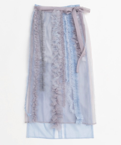 セール】Sheer Ruffle Skirt/シアーフリルスカート【MAISON
