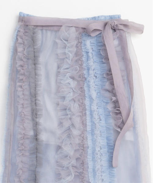 MAISON SPECIAL（メゾンスペシャル）の「Sheer Ruffle Skirt/シアーフリルスカート【MAISON SPECIAL/メゾンスペシャル】（スカート・レディース・ホワイト/ブルー/ブラック・FREE）」の18枚目の写真