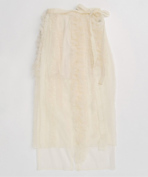 セール】Sheer Ruffle Skirt/シアーフリルスカート【MAISON