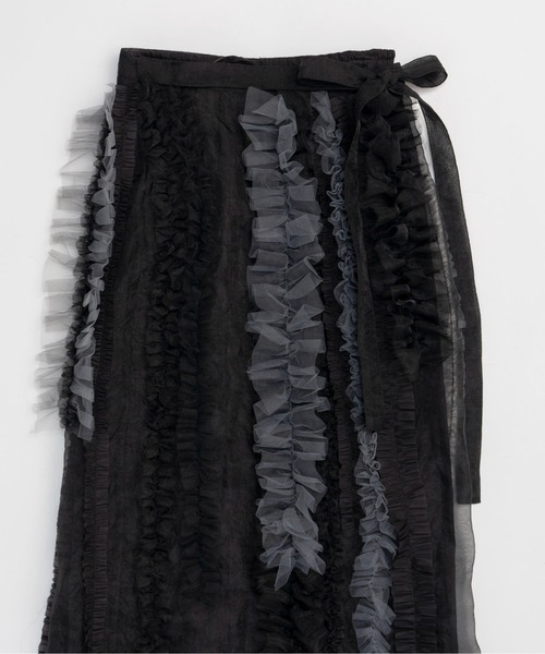 セール】Sheer Ruffle Skirt/シアーフリルスカート【MAISON
