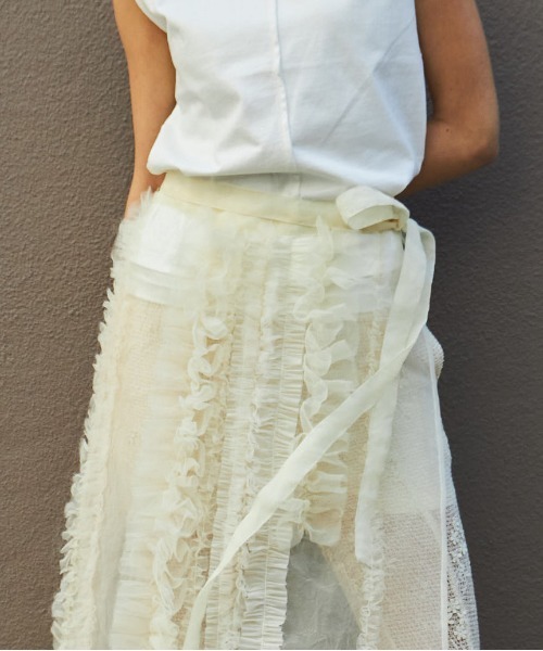 セール】Sheer Ruffle Skirt/シアーフリルスカート【MAISON