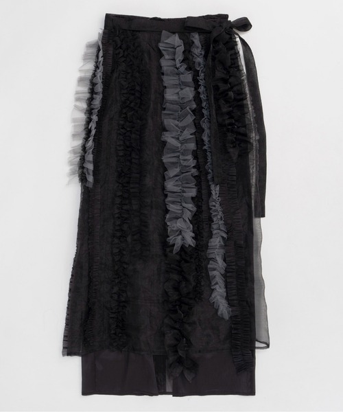 メゾンスペシャル　Suspender Tulle Skirt セール】Suspender Tulle Skirt/サスペンダーチュールスカート
