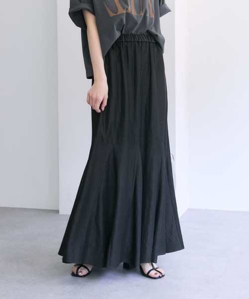 PUAL CE CIN（ピュアルセシン）の「レーヨンナイロンマチ付きスカート（スカート・レディース・ベージュ/ブラック/ライトベージュ・FREE）」の15枚目の写真