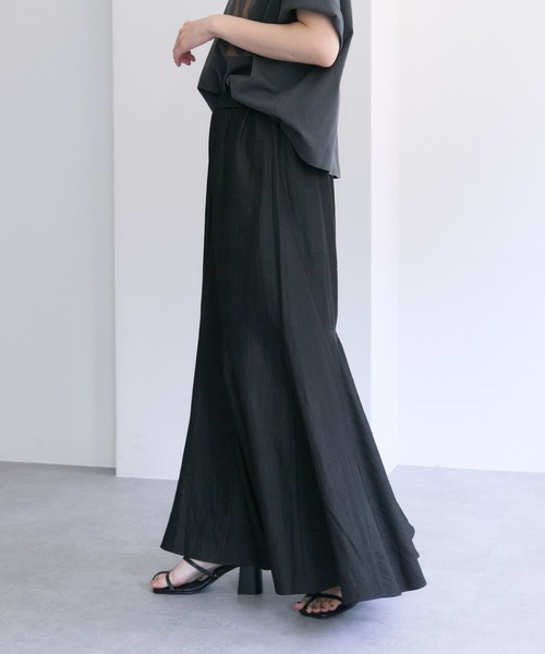 PUAL CE CIN（ピュアルセシン）の「レーヨンナイロンマチ付きスカート（スカート・レディース・ベージュ/ブラック/ライトベージュ・FREE）」の16枚目の写真