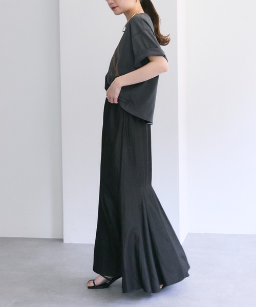 PUAL CE CIN（ピュアルセシン）の「レーヨンナイロンマチ付きスカート（スカート・レディース・ベージュ/ブラック/ライトベージュ・FREE）」の19枚目の写真