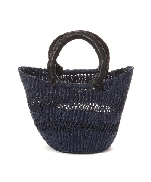 studio CLIP（スタディオクリップ）の「【daily CLIP】レース編みボルガバッグ（かごバッグ・レディース・ナチュラル/ブラック・FREE）」の2枚目の写真