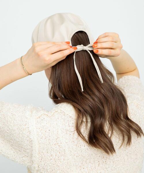 URBAN RESEARCH Sonny Label（アーバンリサーチサニーレーベル）の「UVCUTバックリボンキャップ（キャップ・レディース・ピンク/ライトベージュ/ブラック・ONE）」の11枚目の写真