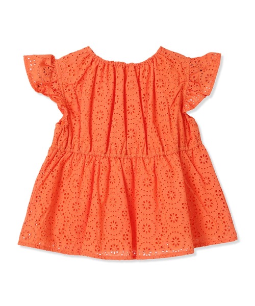 Piet（ピエット）の「【綿100%】総レース フレアブラウス（シャツ/ブラウス・キッズ・オレンジ/ピンク/オフホワイト・100/110/120/130）」の19枚目の写真