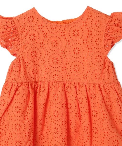Piet（ピエット）の「【綿100%】総レース フレアブラウス（シャツ/ブラウス・キッズ・オレンジ/ピンク/オフホワイト・100/110/120/130）」の20枚目の写真
