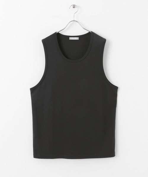 SENSE OF PLACE by URBAN RESEARCH（センスオブプレイスバイアーバンリサーチ）の「コットンスムースタンクトップ（タンクトップ・メンズ・ブラック/ホワイト/ベージュ・MEDIUM/LARGE）」の9枚目の写真