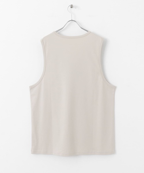 SENSE OF PLACE by URBAN RESEARCH（センスオブプレイスバイアーバンリサーチ）の「コットンスムースタンクトップ（タンクトップ・メンズ・ブラック/ホワイト/ベージュ・MEDIUM/LARGE）」の11枚目の写真