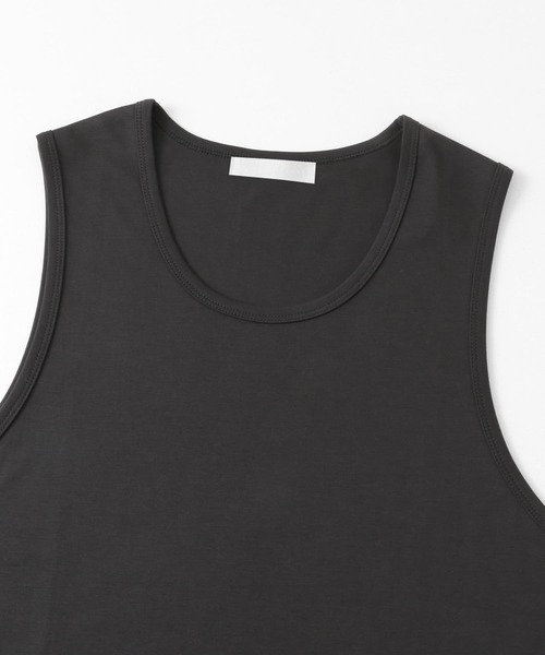 SENSE OF PLACE by URBAN RESEARCH（センスオブプレイスバイアーバンリサーチ）の「コットンスムースタンクトップ（タンクトップ・メンズ・ブラック/ホワイト/ベージュ・MEDIUM/LARGE）」の14枚目の写真