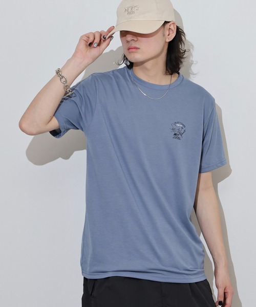 FUNALIVE(ファンアライブ)の「フロントプリントTシャツ UVカット COOL&DRY(Tシャツ/カットソー・メンズ・ホワイト系その他/ピンク/ライトグリーン/ライトブラック/サーモンピンク/ホワイト系その他3/ブラック系その他4/ホワイト/ミント/ネイビー/イエロー/インディゴブルー/ライトベージュ/ブラック/サックスブルー/ホワイト系その他2/ホワイト系その他4/ブラック系その他3/ライトイエロー/スミクロ/グレイッシュベージュ/ホワイト系その他5/ブラック系その他2/グレイッシュブルー・M/L/LL)」の18枚目の写真