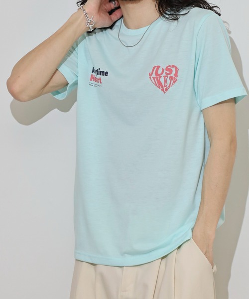 FUNALIVE(ファンアライブ)の「フロントプリントTシャツ UVカット COOL&DRY(Tシャツ/カットソー・メンズ・ホワイト系その他/ピンク/ライトグリーン/ライトブラック/サーモンピンク/ホワイト系その他3/ブラック系その他4/ホワイト/ミント/ネイビー/イエロー/インディゴブルー/ライトベージュ/ブラック/サックスブルー/ホワイト系その他2/ホワイト系その他4/ブラック系その他3/ライトイエロー/スミクロ/グレイッシュベージュ/ホワイト系その他5/ブラック系その他2/グレイッシュブルー・M/L/LL)」の1枚目の写真