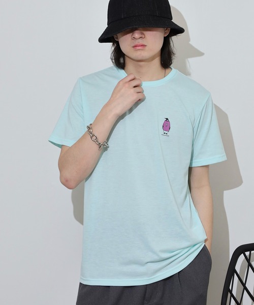 FUNALIVE(ファンアライブ)の「フロントプリントTシャツ UVカット COOL&DRY(Tシャツ/カットソー・メンズ・ホワイト系その他/ピンク/ライトグリーン/ライトブラック/サーモンピンク/ホワイト系その他3/ブラック系その他4/ホワイト/ミント/ネイビー/イエロー/インディゴブルー/ライトベージュ/ブラック/サックスブルー/ホワイト系その他2/ホワイト系その他4/ブラック系その他3/ライトイエロー/スミクロ/グレイッシュベージュ/ホワイト系その他5/ブラック系その他2/グレイッシュブルー・M/L/LL)」の16枚目の写真